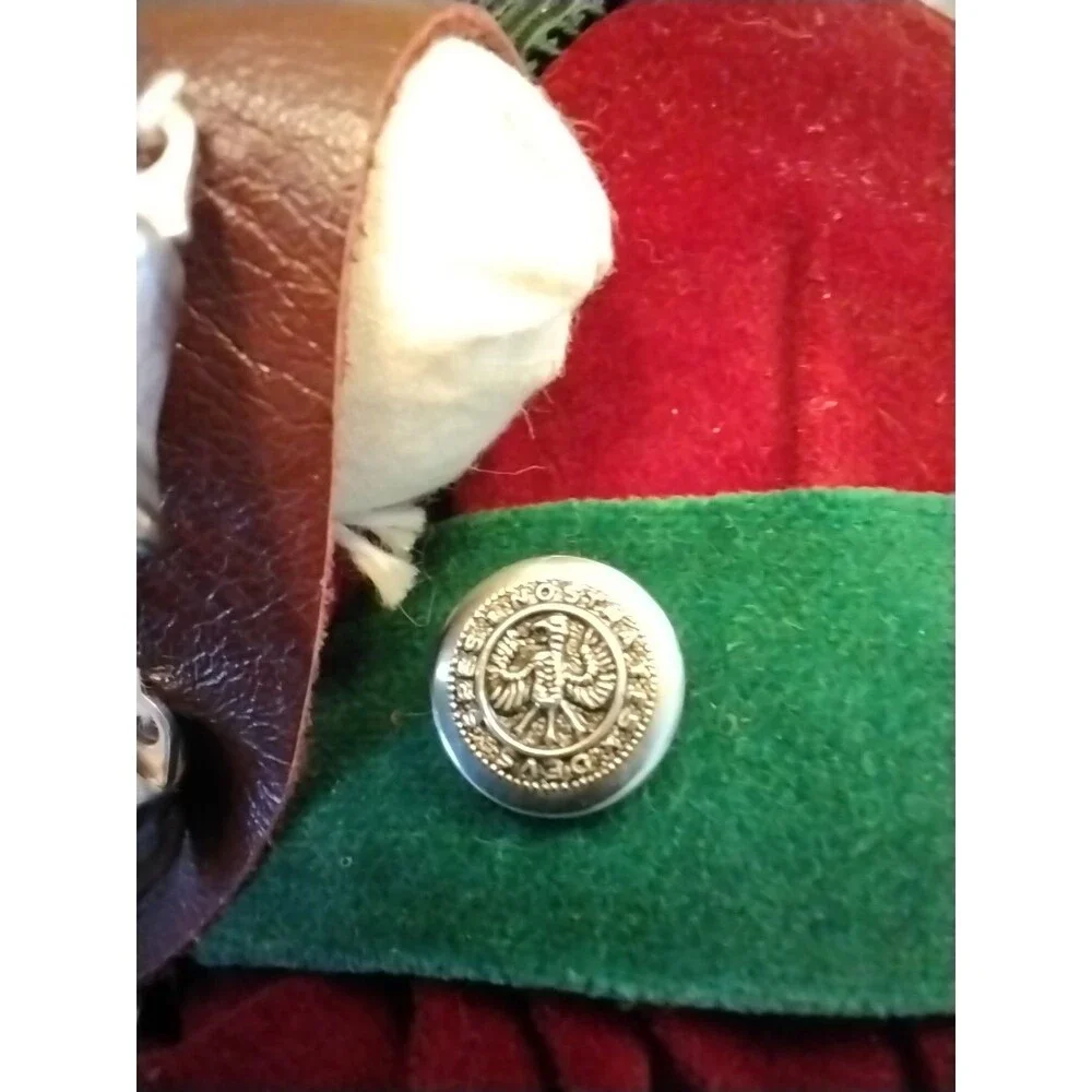 Rare Antique Santa Doll SPES NOSTRA DUES Button 
